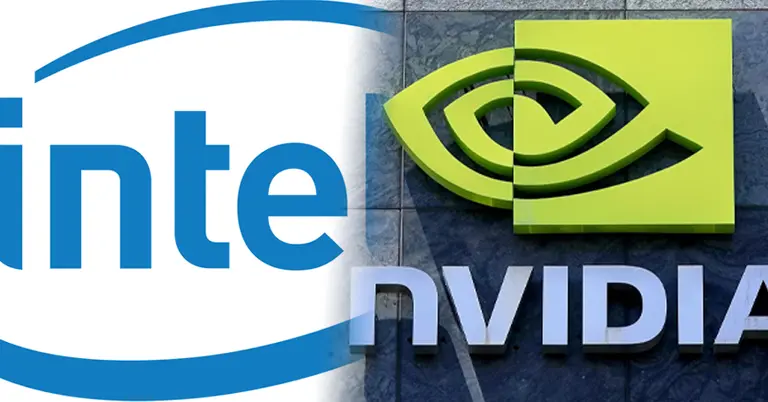 ইন্টেল ও এনভিডিয়ার লোগো